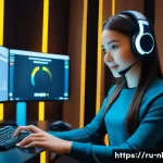 Home 21 라이브 방송 후 피드백을 통한 개선점 찾기 - **Image Prompt 1: The Attentive Streamer**
A female streamer, late 20s, with a warm and friendly...
