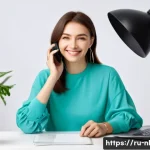 Home 20 라이브 커머스를 위한 도구와 기술 - **Prompt 1: Engaging Live Commerce Host**
A vibrant, cheerful Russian woman in her late 20s, wit...
