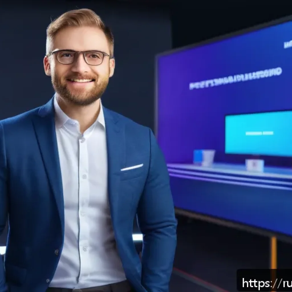 전문가와의 협업을 통한 라이브 커머스 발전 - A professional live commerce expert hosting a streaming session in a modern Russian-style studio, su...