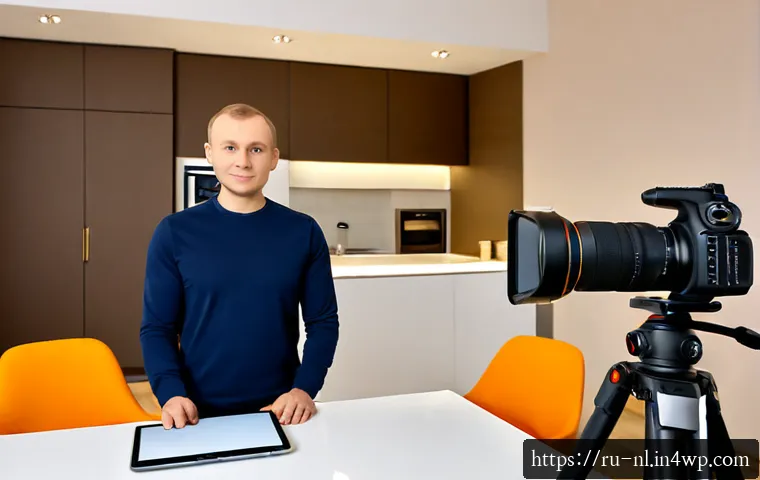 Home 17 전문성을 강조한 라이브 커머스 전략 - Photorealistic live commerce studio in Moscow, confident Russian product expert in smart business-ca...